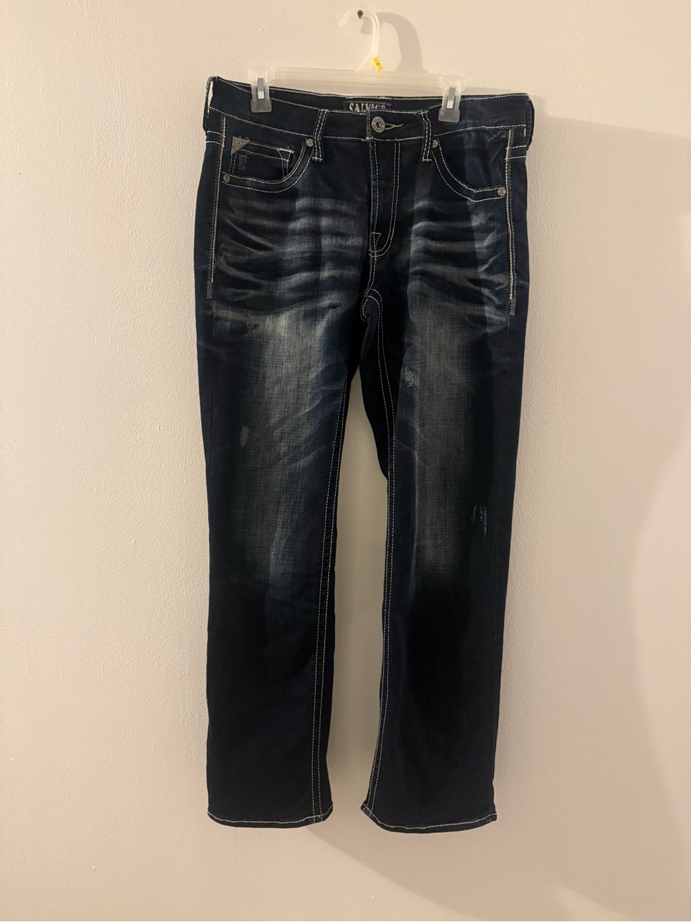 Salvage Men's Faded Indigo Straight Jeans